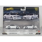 Hot Wheels 1:64 2 pack Premium - Toyota Chaser JZX 100 + Toyota Supra 1989